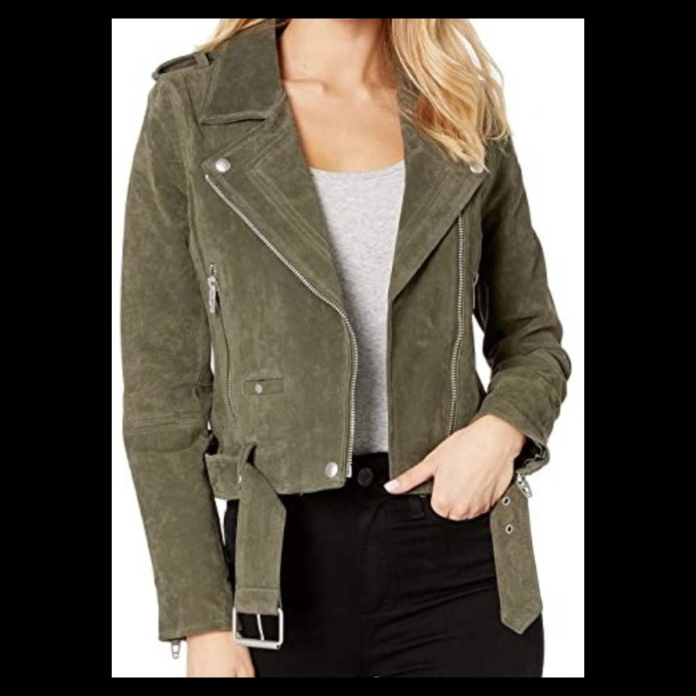 NWT BlankNYC suede moto jacket, S